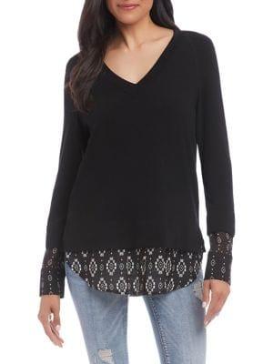 Karen Kane Contrast Hem Sweater