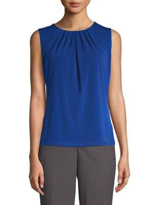 Calvin Klein Sleeveless Pleated Top
