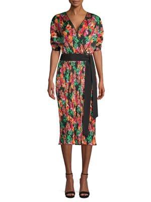 Diane Von Furstenberg Autumn Watercolor-print Midi Dress