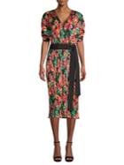 Diane Von Furstenberg Autumn Watercolor-print Midi Dress