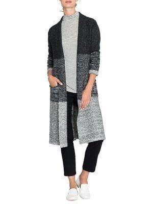 Nic+zoe Colorblock Long Cardigan