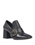 Nine West Alberry Block Heel Leather Loafers