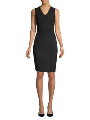 Nipon Boutique Pinstripe Sheath Dress