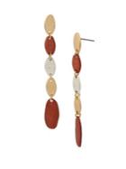 Robert Lee Morris Collection Soft Spoken Linear Drop Earrings