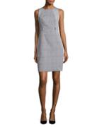 Calvin Klein Roundneck Textured Sheath Dress