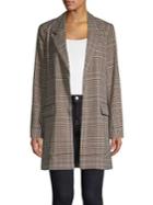 Ellen Tracy Plaid Open-front Jacket