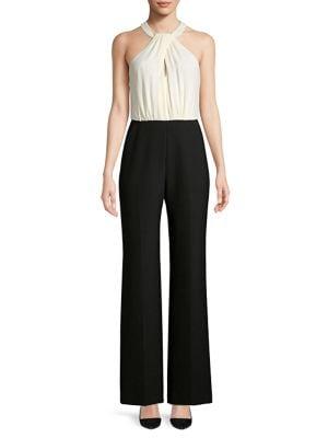 Trina Turk Bianca Colorblock Halter Jumpsuit