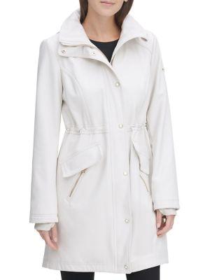 Karl Lagerfeld Paris Soft Shell Hooded Raincoat