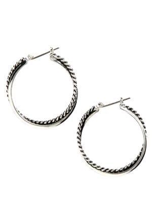 Ralph Lauren Twisted Link Hoop Earrings-1.25