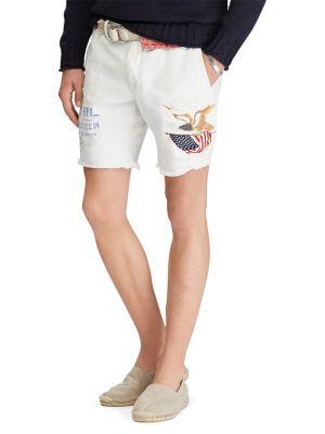 Polo Ralph Lauren Straight Fit Frayed Cotton Shorts