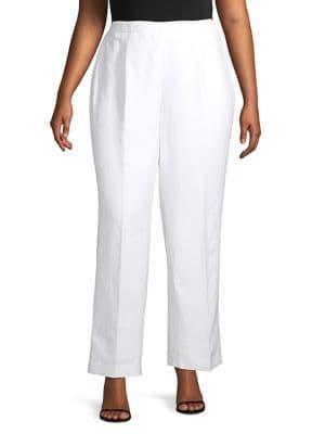 Kasper Plus Stretch Wide-leg Pants