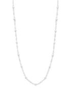 Lord & Taylor Sterling Silver Station Necklace