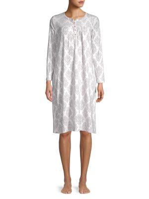 Carole Hochman Peri Rose Long Sleeve Night Gown