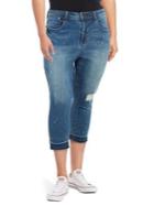 Melissa Mccarthy Seven7 Plus Cropped Distressed Jeans