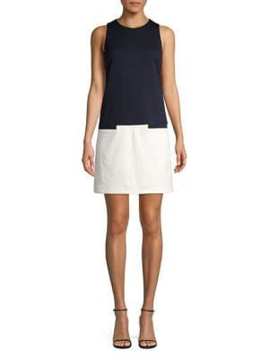 Eliza J Colorblock Panel Shift Dress