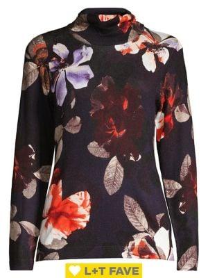 Context Floral Turtleneck Top