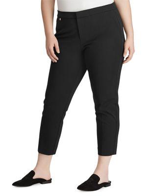 Lauren Ralph Lauren Plus Mid-rise Twill Skinny Pants