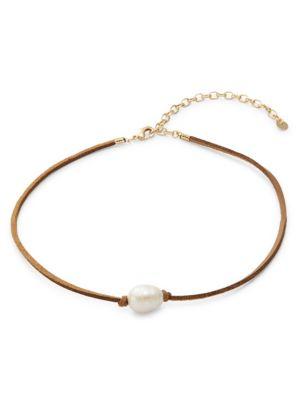 Design Lab Lord & Taylor Bead Accented Choker Necklace