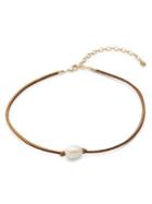 Design Lab Lord & Taylor Bead Accented Choker Necklace