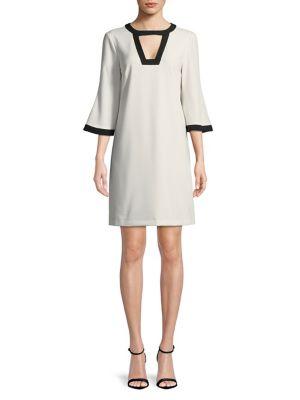 Gabby Skye Cut-out Bell-sleeve Mini Dress