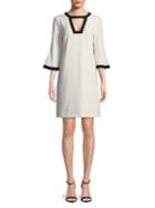 Gabby Skye Cut-out Bell-sleeve Mini Dress