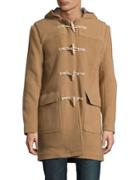Brooks Brothers Red Fleece Wool-blend Toggle Coat