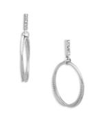 Anne Klein Crystal Two-ring Drop Earrings