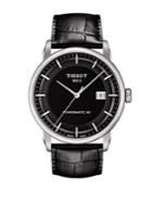 Tissot Men's Luxury Silvertone And Leather Watch