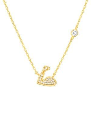 Lord & Taylor Crystal Muscle Arm Station Necklace
