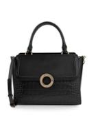 Karl Lagerfeld Paris Croc-embossed Faux Leather Satchel