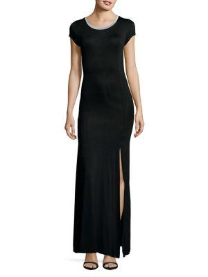 Michael Michael Kors Side-slit Ringer Maxi Dress