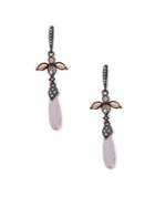 Jenny Packham Multi-colored Crystal And Hematite Drop Earrings
