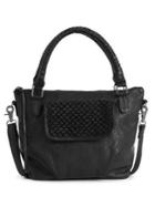 Day And Mood Braided Leather Satchel