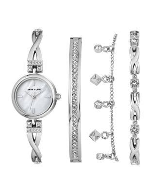 Anne Klein 4-piece Bracelet Watch Box Set