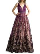 Basix Sweetheart Floral-embroidered Gown