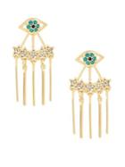 Bcbgeneration Angeleno Crystal Evil Eye And Star Front Back Earrings