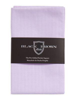 Black Brown Herringbone Pre-folded Pocket Square