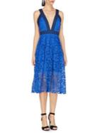 Adelyn Rae Marilyn Woven Lace Midi Fit & Flare Dress
