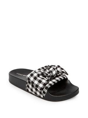 Steve Madden Silky Checkered Slides