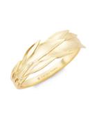 Trina Turk Leaf Hinged Bangle Bracelet