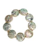 Robert Lee Morris Soho Mosaic Goldtone Circle Stretch Bracelet