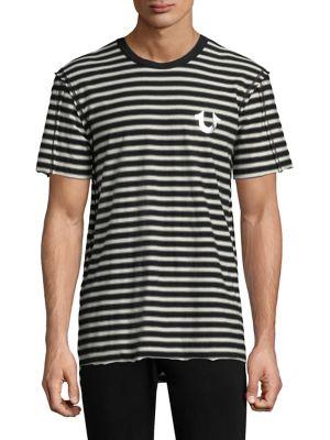 True Religion Short-sleeve Frayed Hem Tee