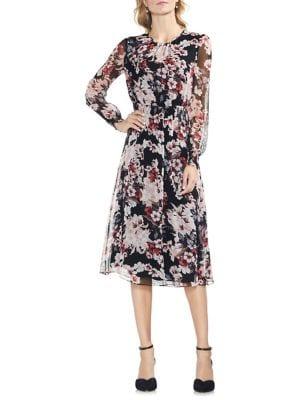 Vince Camuto Timeless Floral Knee-length Dress
