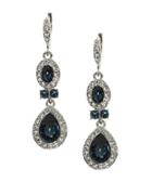 Givenchy Pear-shaped Pave Crystal Double Drop Earrings