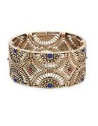 Robert Rose Cutout Crystal Accented Stretch Bangle Bracelet