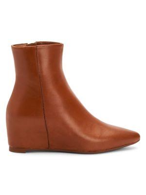 Aquatalia Palmer Leather Wedge Booties.