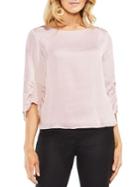 Vince Camuto Zen Bloom Gathered-sleeves Blouse