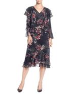 Catherine Catherine Malandrino Ruffled Floral-print Dress