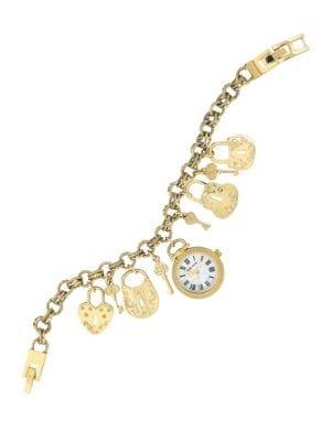 Anne Klein Goldtone Watch Charm Bracelet