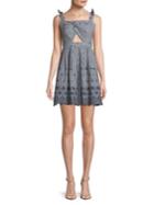 Astr The Label Cut-out Stripe Sleeveless Dress